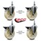 Service Caster 5 Inch Nylon 12 Inch Threaded Stem Caster Set with Brake SCC-TS20S514-NYS-PLB-121315-4 - alternate 2